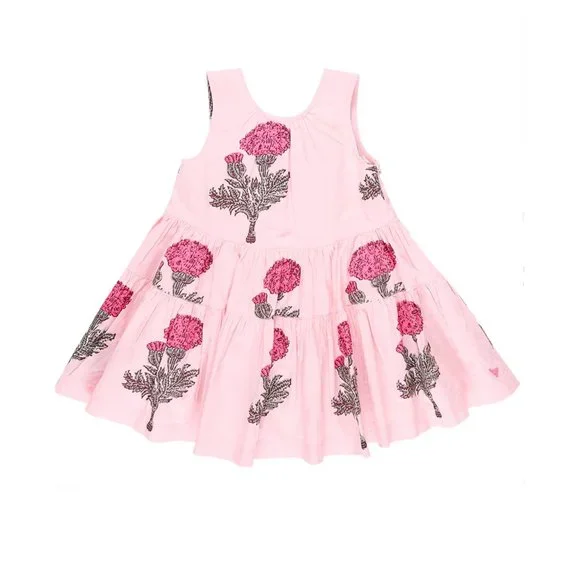 Pink Chicken Girls Eloise Dress - Blush Marigold - Picture 1 of 2